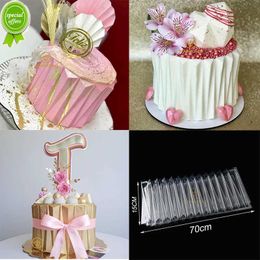 Nieuwe 3D Origami Cake Wrap Mold Plastic Design Cake Border Cake stencil bakvormen chocolade bakkerij accessoires