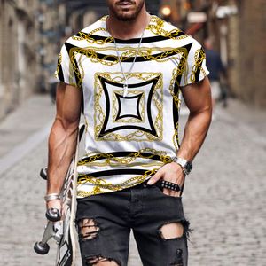 Nouveau 3D impression vêtements décontractés haut de gamme modèle de luxe mode hommes femmes T-shirt grande taille taille S-7XL 009