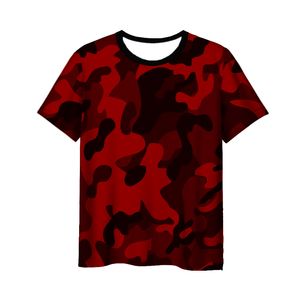 Nouveau 3D Imprimer Causal Vêtements ROUGE CAMOUFLAGE Mode Hommes Femmes T-shirt Plus La Taille Taille S-7XL