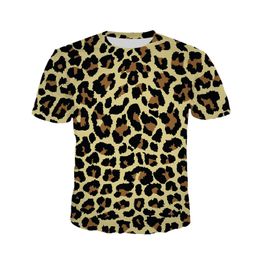Nouveau T-shirt décontracté imprimé numérique 3D Animal Cheetah avec manches courtes et col rond pour hommes et femmes, grande taille S-6XL Harajuku 001