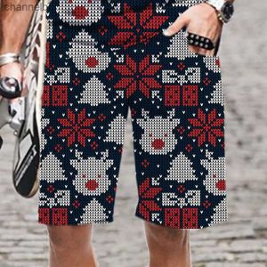 Nieuwe 3D-printen Kerstmode Men Men Vrouwenpakken Hip Hop Shorts Plus Size S-7XL Four Seasons Casual Quick Drying Hotl230519