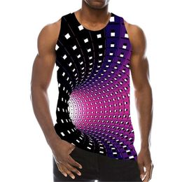 Nouveau 3D impression drôle psychédélique trou débardeur mode hommes femmes survêtements col rond gilet grande taille S-6XL Harajuku 002