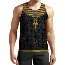 Nouveau Impression 3D Drôle D'été Ancien Pharaon Égyptien Graphique Débardeur Mode Hommes Femmes Survêtements Ras Du Cou Gilet Plus La Taille S-6XL Harajuku003