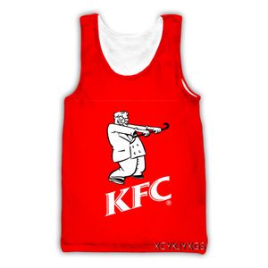 Nouveau 3D impression drôle été KFC débardeur mode hommes femmes survêtements col rond gilet grande taille S-6XL Harajuku004