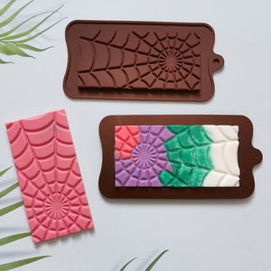 Nieuwe 3D Silicone Chocolate Bar Schimmel rechthoek BREKEN AFGANG GEVOLEN GEOMETRY FORSEN VOOR COMMOCATIE CANDY MAKER MOLT VOOR CAKE Decoratie