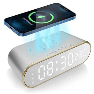 Nuevo 3 en 1 Altavoz Bluetooth inalámbrico Pantalla LED Altavoces estéreo multifunción con reloj despertador Radio FM Tarjeta TF AUX Reproducción de música