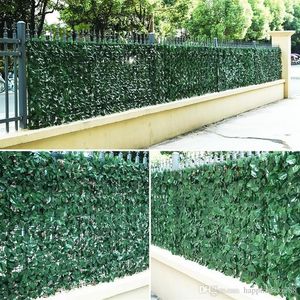 Nouveau 3M en plastique plantes artificielles clôture décor jardin cour pour la maison mur aménagement paysager fond vert décor feuille artificielle branche N3204