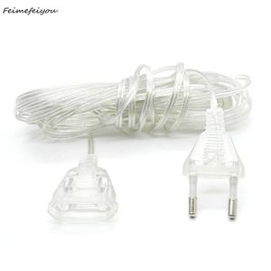 Plug Extender câble d'extension de fil EUUS pour LED chaîne lumière fête de mariage de Noël décoration de la maison Y201020