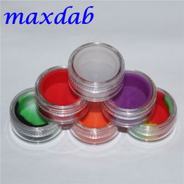 Nieuwe 3ML Acryl Wax Containers Siliconen Jar DAB Wax Containers Siliconen DAB JAR glas oliecontainers met de gratis