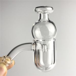 Clou à fond rond en quartz biseauté de 3 mm d'épaisseur avec 25 mm de narguilé sans dôme Insert Carb Cap Dabber pour fumer de l'eau de bang en verre