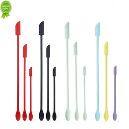 Nouveau 3 pièces/1 pc Mini spatule en Silicone à Long manche grattoir à double extrémité cuillère accessoires de cuisine pour assaisonnement de confiture