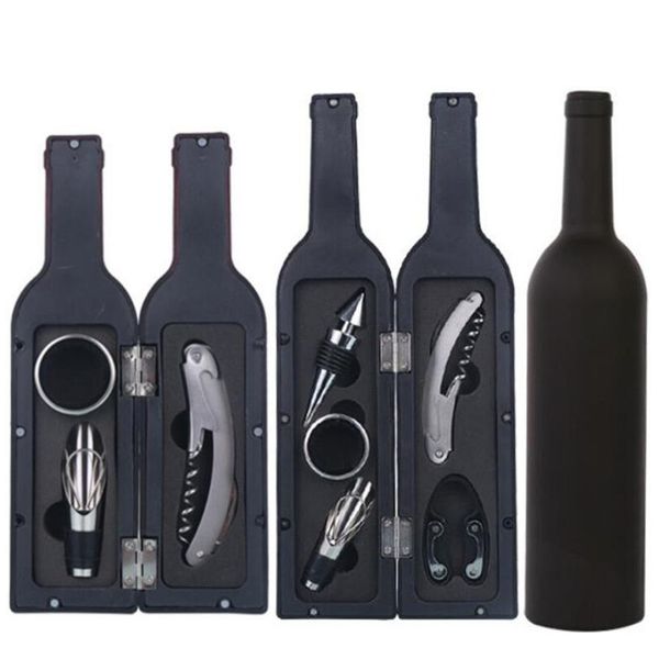 3 pièces 5 pièces/ensemble ouvre-bouteille de vin bouchon verseur accessoires Kit tire-bouchon goutte à goutte anneau porte-coupe-feuille ouvre-bouteilles ensemble outils couteau hippocampe nouveauté cadeaux