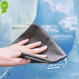 Nouveau 3 pièces chiffons d'essuyage en verre magiques serviettes de nettoyage de lavage de verre de voiture miroir de fenêtres de maison épaissir le chiffon de nettoyage lingettes propres efficaces