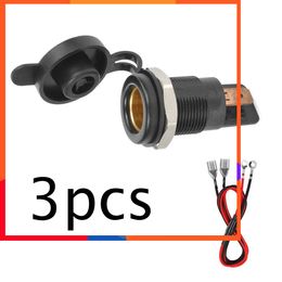 Nieuwe 3 -stcs powerlet socket adapter voor hella din bmw powerlet plug converter adapter 12v socket motercycle met 60 cm kabel 10a zekering