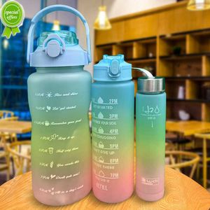 Nuevo 3 unids/set deportes botella de agua de gran capacidad escuela niña niños Kawaii lindo vaso para beber para hombre mujer jarra senderismo Camping taza