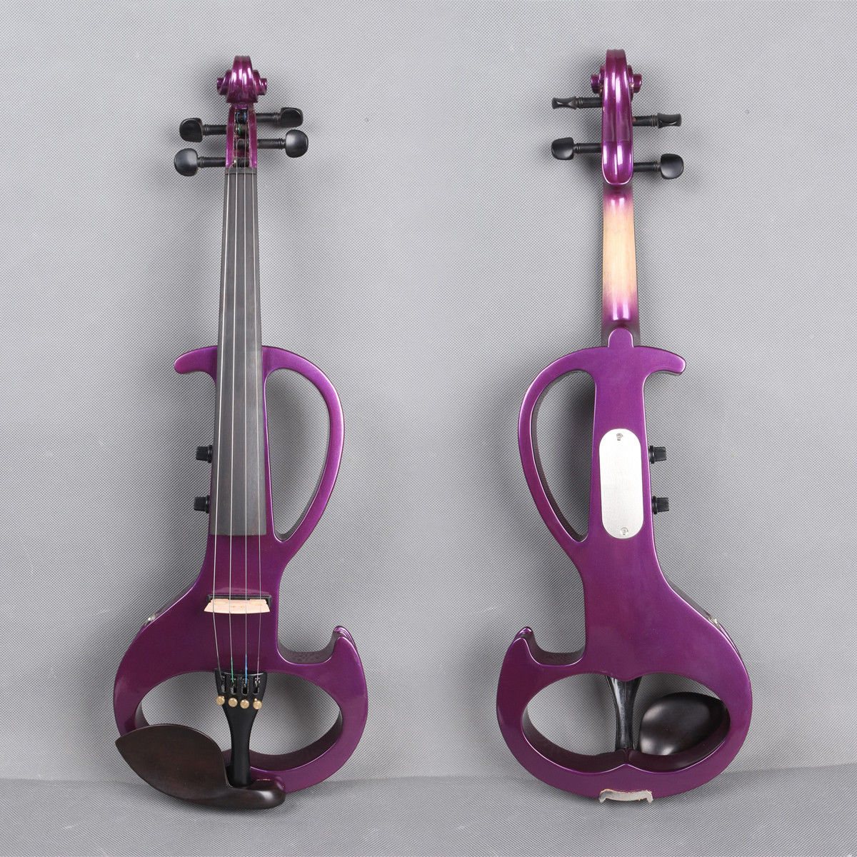 Новый 4/4 Электрическая Скрипка Мощный Звук Большой Джек Фиолетовый Твердой Древесины Свободный Лук Чехол
