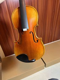 NOUVEAU 4/4 violon Strad Copy Sound Sound Hand Scarved Maple Back Spruce Top and Case