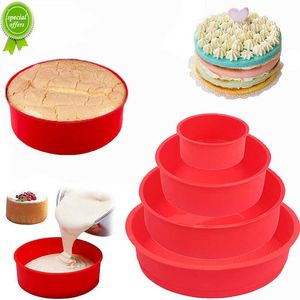 New 4 6 8 10 Inch Round Cake Mold Silicone Molds for Cakes Nonstick Cake Pan Baking Forms Pastry Molud