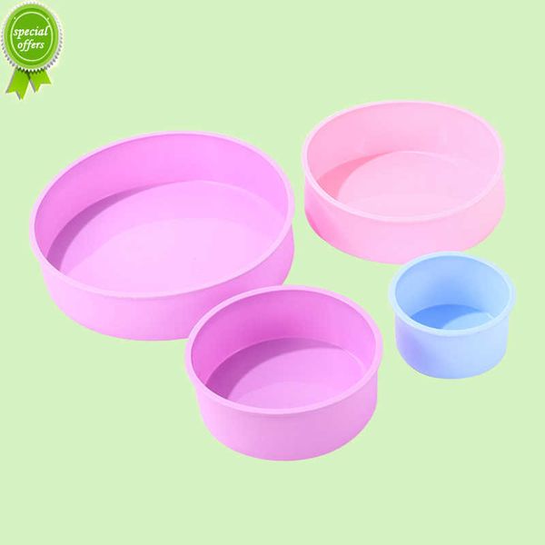 Moule rond en Silicone de 4, 6, 8, 10 pouces, petit gâteau, poêle à pâtisserie, Mousse, Fondant, cylindre pour pâtisserie, Dessert, gelée, vente en gros