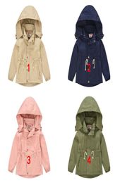 Nouveau 4 Noël Enfants Tench manteaux poches obliques amovibles couleur unie sweats à capuche veste bébé garçons vestes de mode enfants designer 9112375