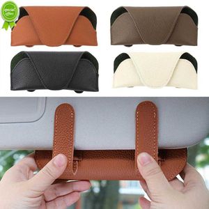 New 4 Colors Car Glasses Case Auto Sun Visor Glasses Holder Sunglasses Clip Ticket Holder Multi-Function Automobile Storage Case