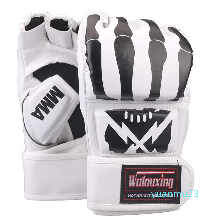 Nuovi guantoni da boxe per guantoni a mezzo dito a 4 colori Sanda Fighting UFC Fighting Training per adulti Kick Boxing Training Thai Fight 01 M2576