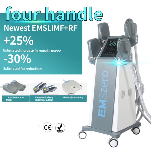 Nuevo 4 manijas DLS-EMSlim Muscle Stimulator RF Body Slimming EMSZERO Beauty Equipment EMS Sculpting Machine Factory