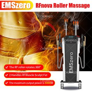 Nouveau 4 poignées RF Vertical 5000W 2 en 1 EMSZERO Plus Roller EquipmentFat Decomposition Muscle Booster Fitness Beauty Instrument