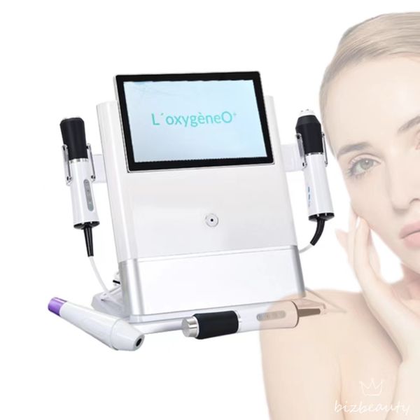 Nouveau 4 en 1 machine faciale oxygène RF Oxygénation ultrasonique Nettoyage en profondeur Souffture de peau Testeur de peau resserre la peau