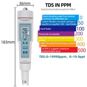 Nouveau 4 en 1 Ph / EC / TDSTEMPERATURE METTRE METTRE METTRE METTRE DE LED TESTER TESTER PH TESTER TESTER DE PHOT DE PHOR