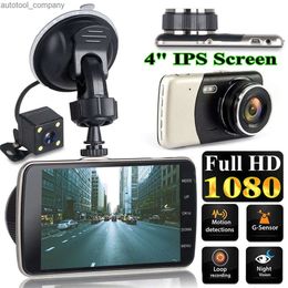 Nouveau 4 pouces IPS HD 1080P Enregistreur de conduite de voiture Caméra de véhicule DVR Enregistreur de conduite Dashcam Vision nocturne G Capteur Support Russe