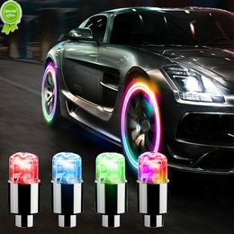Nuevo 4 Uds. Tapa de luces de rueda para coche, neumático, vástago de válvula de aire, tapa de luz LED, accesorios para bicicleta, coche, motocicleta, impermeable