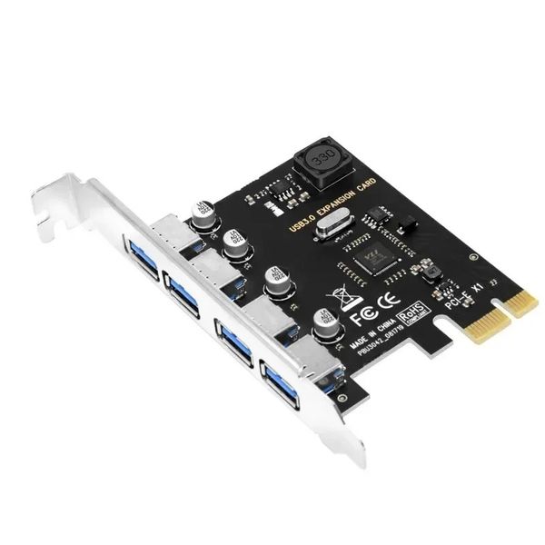 Nueva tarjeta de expansión PCI-E de 4 puertos PCI-E para adaptador PCIe USB 30 con controlador USB30 de 4 puertos y compatibilidad PCIe Express 1x