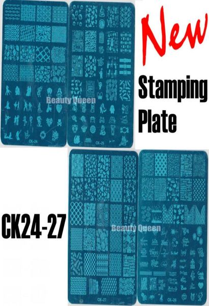 NOUVEAU 4 Style XL ANIME FULL ANIME DES CONSTRAUTS Nail Emplice Nail Art Stamp Image Plaque de pochoir métal