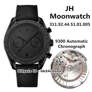 NOUVEAU 4 styles Haute Qualité JHF 44.25mm Moonwatch 9300 Chronographe Automatique Hommes Montre Tissu Bracelet En Cuir Gents Montres