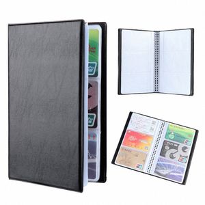 Nouveau 40/120/180/240/300 Porte-cartes Livres Cartes en cuir artificiel Album Book Case Carte de crédit Collecti Ctainer Paper Crafts 43bG #