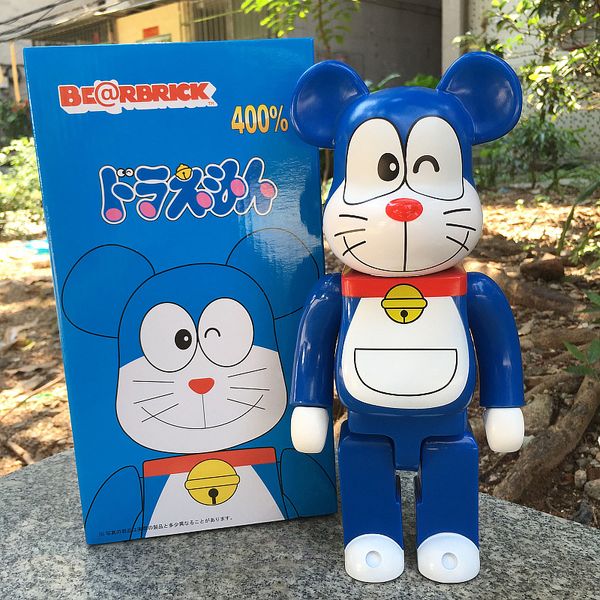 NOUVEAU 400% Bearbrick Action Figures 11inch Bearbrickly Doraemon Model PVC Figure Collectible Toy Fashion Gifts en stock
