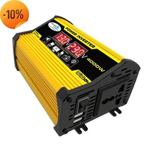 Nieuwe 4000W LED Display Car Power Inverter Converter Adapter 12V tot 220V / 110V Dual USB -spanningstransformator Modified Sine Wave CAR AC