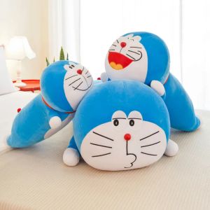 Nouveau 40 cm peluche version fête Jingle chat poupée Doraemon poupée bleu graisse corps doux tenir oreiller chat robotique, vente en gros et au détail