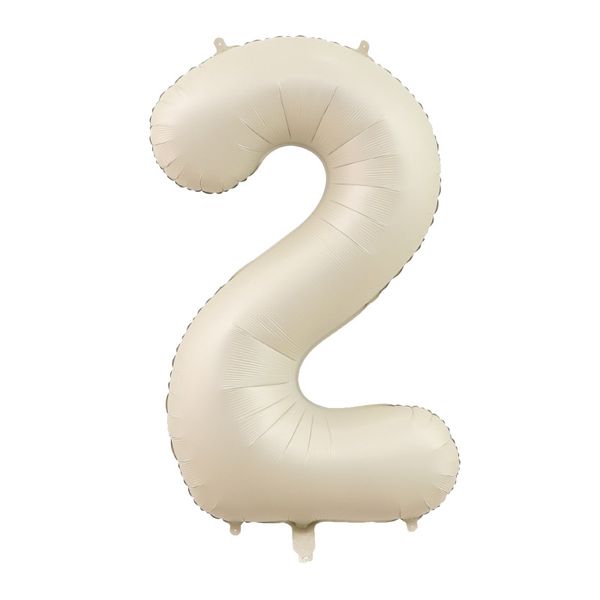 Nouveau 40inch crème grand nombre ballons en papier d'aluminium 0 1 2 3 4 5 6 7 8 9 18 balle joyeux anniversaire fête décorations de mariage figures globos