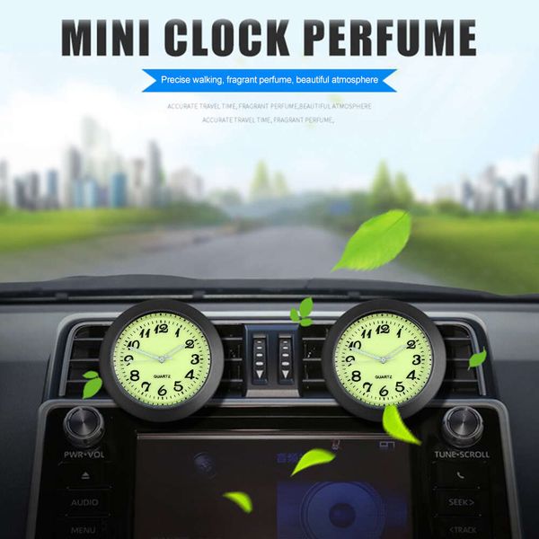 Nouveau 40MM 43MM lumineux jauge automatique horloge Mini voiture évent Quartz horloge sortie d'air montre horloge pour style étanche voiture accessoires