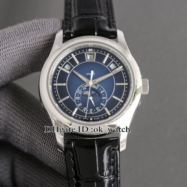 NOUVEAU 40 mm Cal.240 Automatic Mens Watch Blue Dial 5205G-013 5205 Date Mois de semaine Messages multifonctionnels Gents Populs Sport Wrists Wistres