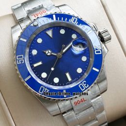 Nieuwe 40 mm datum Miyota 8215 Automatische herenwork 116610 116619 CERAMISCHE PERBOEK BLAUWE DIAL SAMPHIRE GLAS HOGE KWALITEIT HOGE KWALITEIT SPORT WAARDEN 904L roestvrijstalen armband