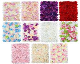 Nouveau 40x60cm Décoration de mur de fleurs de rose de soie artificielle belle fête de la soie décorative Hortensia Décoration de mariage Backdrop224M8274102