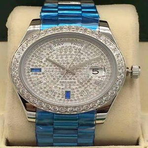 Nieuwe 41 mm diamant buitenring diamant wijzerplaat luxe automatische mechanische sporthorloge 316 Steel Presidential kalender Watch 277F