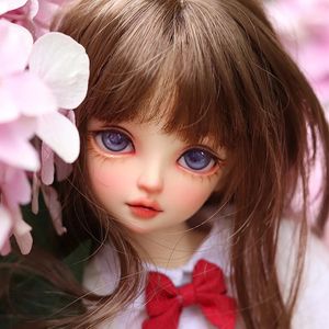 NOUVEAU 42CM BJD Doll SD 1/4 Women's FL Mini jupe Rin Set Resin Joints Gift Movable Caders Wig Shoe Dots 231225