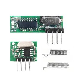 Nouveau module de récepteur et module d'émetteur de récepteur RF superhétérodyne 433 avec antenne pour arduino kit de bricolage Arduino