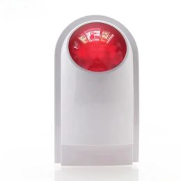 Nouveau stroboscope sans fil 433MHz Alarme d'éclairage sirène extérieur imperméable uniquement pour G4 / W123 / G50 / PG103 / W2B WiFi GSM Alarm System- pour le système d'alarme 433MHz