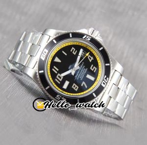 Nieuwe 43mm A1736402 A2813 Automatische Herenhorloge Zwart Dial Geel Inner Roestvrijstalen Armband Gents Sport Horloges HWBE HELLO_WATCH 6 Kleur.