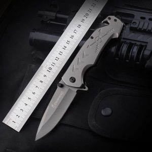 Nuevo Cuchillo plegable de acero 440c con Clip trasero táctico para acampar, cuchillo carnívoro de bolsillo de supervivencia para aventuras